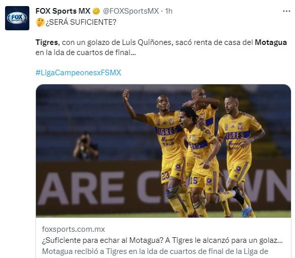 Lo que dicen los periodistas mexicanos y hondureños sobre el gane de Tigres ante Motagua: “Equipo muy limitado”
