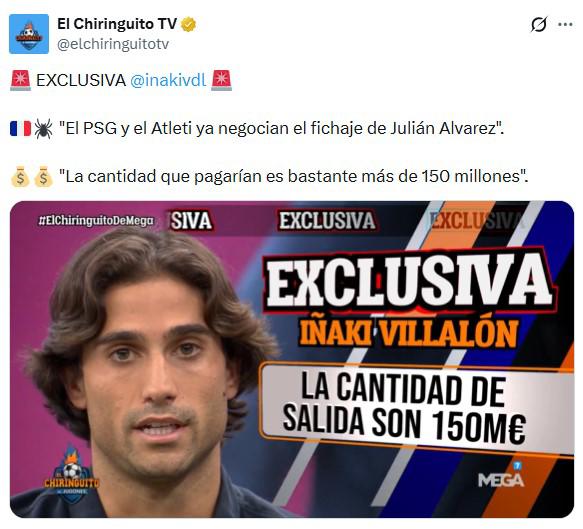 Van por el fichaje de Julián Álvarez con más de 150 millones: Ya habló con él