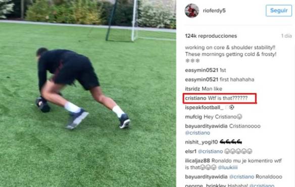 '¿WTF es eso', escribió el actual jugador del Real Madrid al que fue su compañero en los 'Red Devils'.