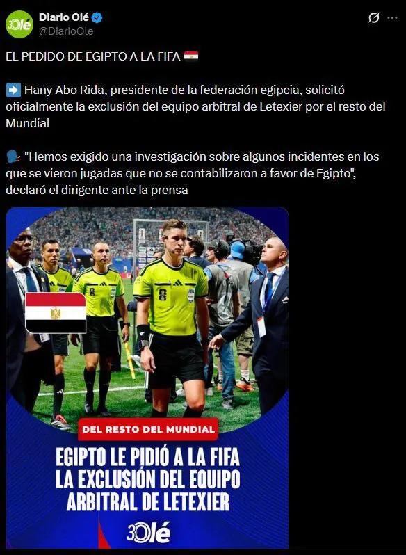 La cruda petición de Egipto a FIFA tras la polémica en el Mundial 2026