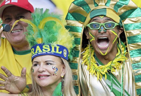 La fiesta en las tribunas en la semifinal Brasil vs Alemania
