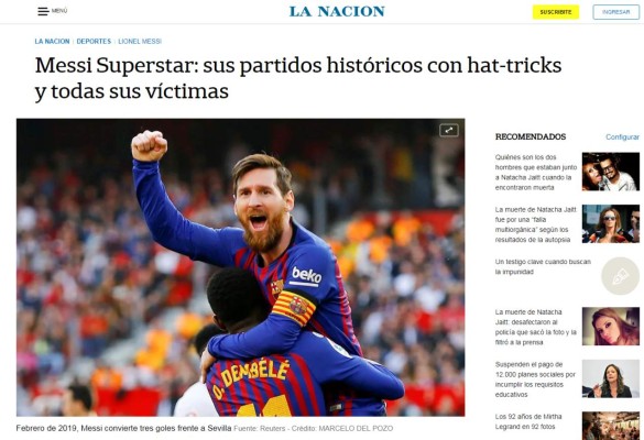 Así lucen las portadas del mundo el día después del hattrick de Messi al Sevilla