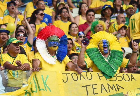Ambiente en partido Brasil Mexico