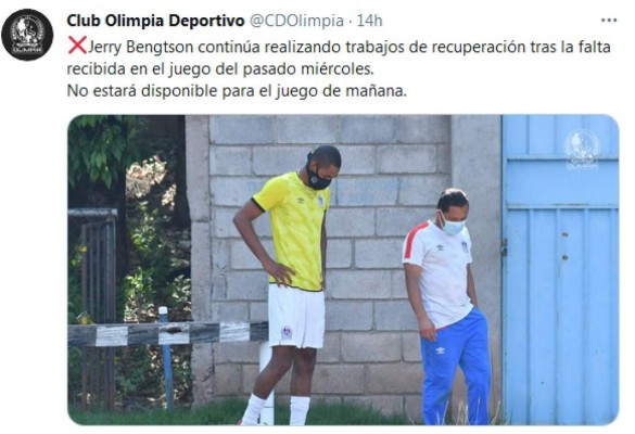 Sin Bengtson: El 11 del Olimpia para dar un golpe de autoridad al Honduras Progreso en 'semis'