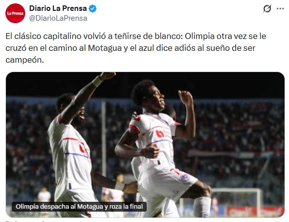 Son una vergüenza; desastroso: así reacciona la prensa contra Motagua por la dura eliminación ante Olimpia