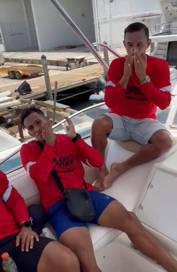 Aventura en yate, música y el gran clavado del Patón: Así se relajan los jugadores de Olimpia en su gira por Estados Unidos