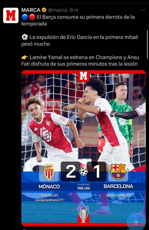 “Aparecen los fantasmas” “De vuelta a la tierra”: la reacción de la prensa tras la caída del Barca ante Mónaco en Champions