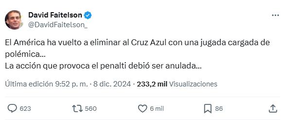 América eliminó a Cruz Azul con polémica y así reacciona la prensa: “La acción que provoca el penal debió ser anulada”