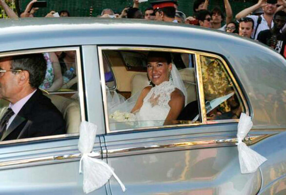 Xavi Hernández contrae matrimonio en Blanes con Nuria Cunillera.