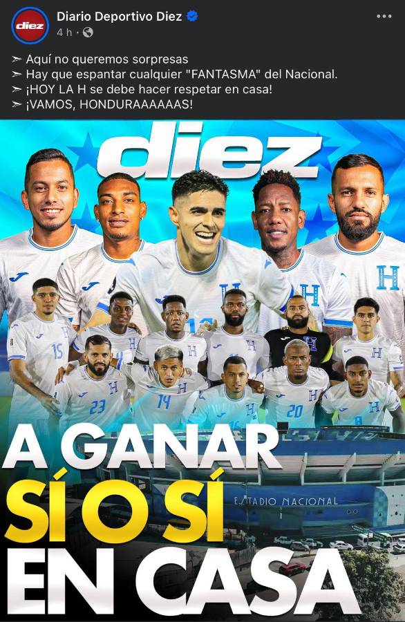 Si no ganamos es porque andamos en la calle: así reacciona la prensa de Honduras y Nicaragua previo al partido eliminatorio