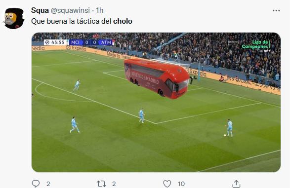 Los memes destrozan a Simeone y al Atlético por jugar metido atrás ante el Manchester City en Champions