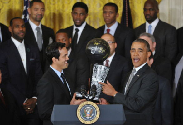 El bicampeón Miami Heat visitó la Casa Blanca