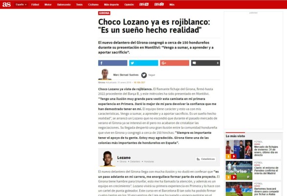 Así le hacen portadas a 'Chocogol' en España tras fichar por el Girona