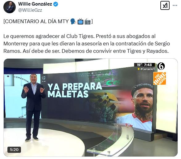 Inesperado: Tigres ayudó al Monterrey en el fichaje de Sergio Ramos; así se cerró la operación y cuándo será anunciado