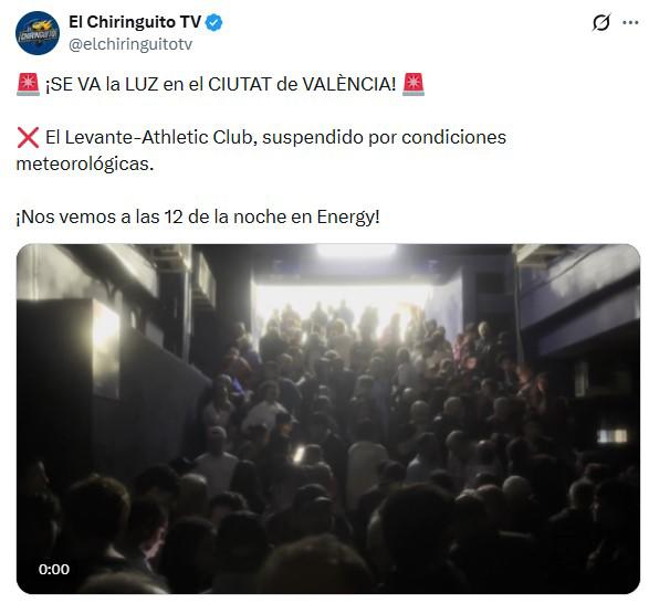 Impactantes imágenes del aguacero que aplazó un partido de LaLiga