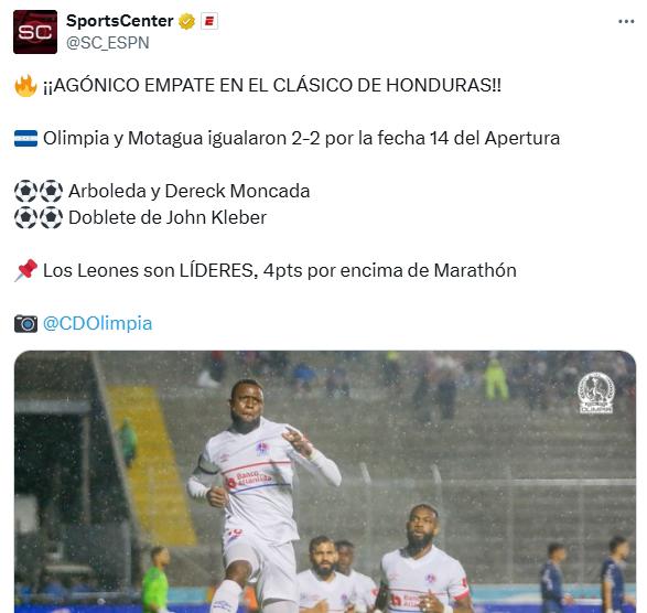 Motagua se dejó empatar de Olimpia en polémico clásico y lo que dice la prensa: Les entra el tembleque; increíble lo del árbitro