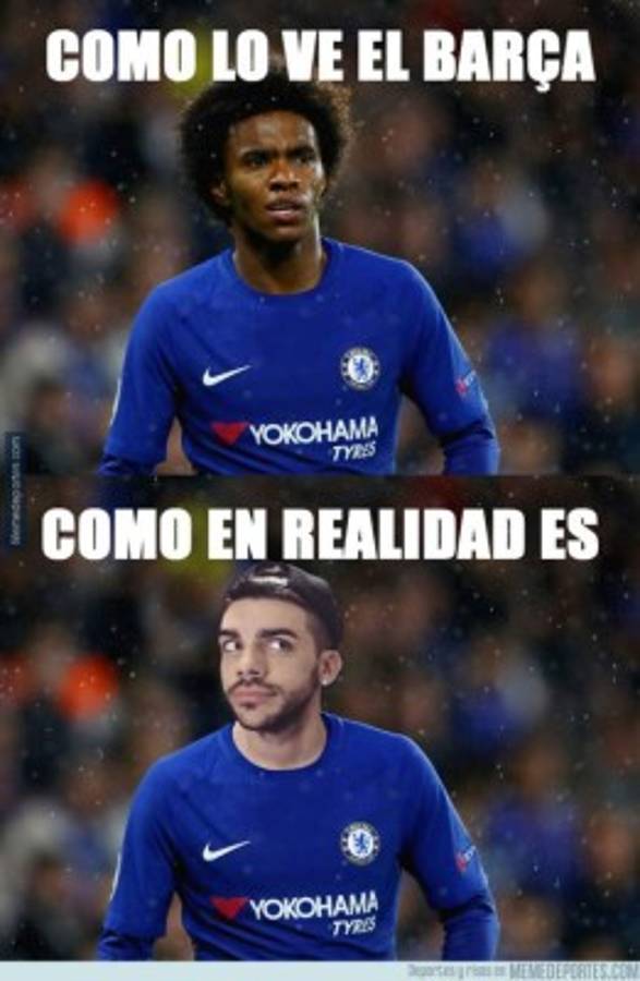 William y Dembele, protagonistas de los memes del Chelsea-Barcelona