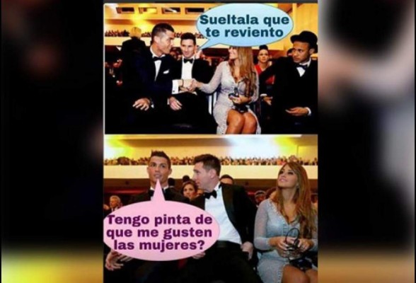 El saludo entre Cristiano Ronaldo y Antonella Roccuzzo también arrasa en memes