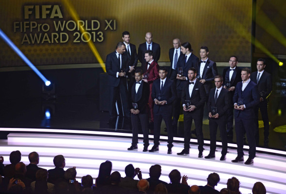 Ganadores de la ceremonia del Balón de Oro 2013 de la FIFA