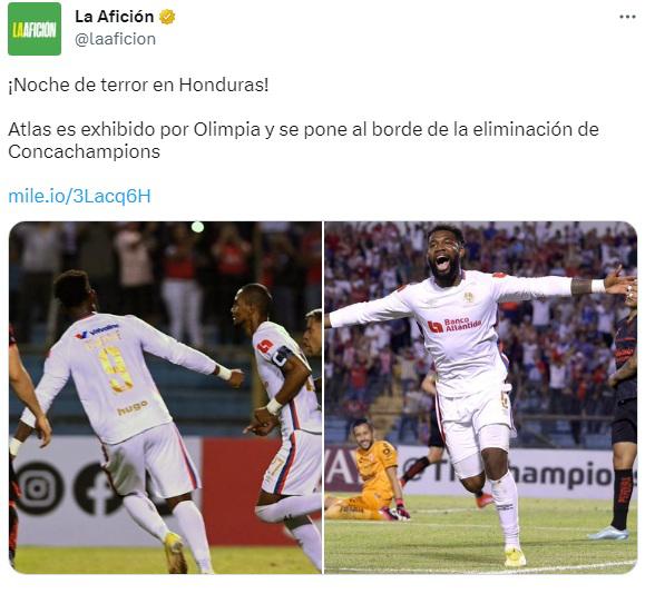 “Terror en Honduras”, “exhibición” y “la novatez les costó caro”: Así reaccionan en México el día después del Olimpia-Atlas