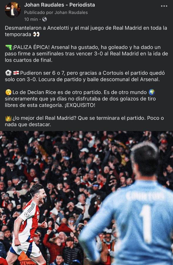 Desmantelaron a Ancelotti está eliminado fritos: así reacciona la prensa a la humillación del Arsenal ante Real Madrid