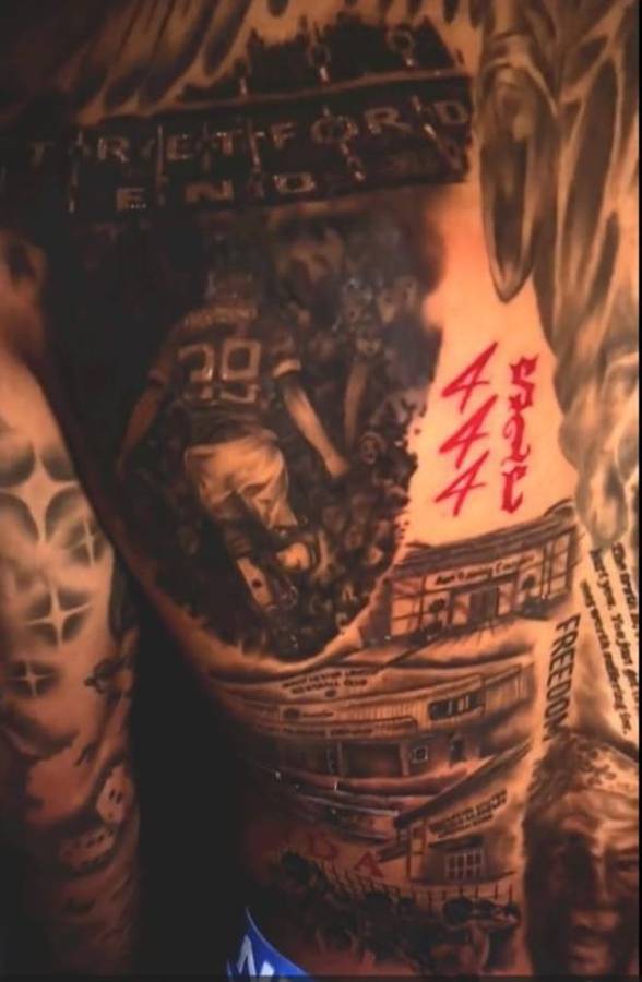 Los increíbles tatuajes de Rashford: por qué lleva referencias de San Cristóbal y Nieves y una cita impactante