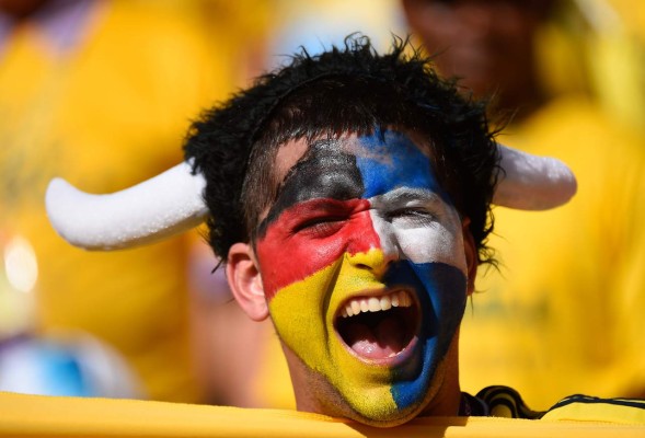 El ambiente de los alemanes en el Maracaná.