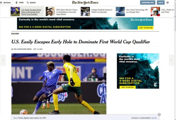 Así amanecieron diarios de Concacaf tras primera fecha en eliminatoria