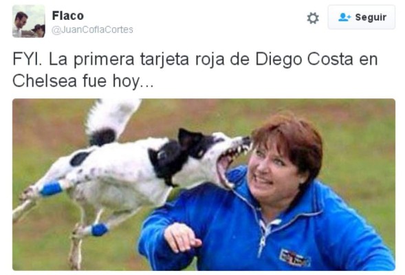 Memes a Diego Costa por intentar morden a jugador del Everton