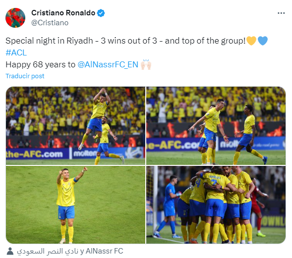 Sin palabras: Cristiano Ronaldo firmó dos golazos para Al Nassr y Georgina enamora en la Champions de Asia