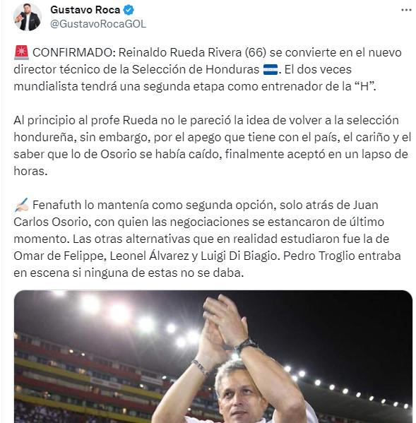 Lo que dice la prensa hondureña sobre la llegada de Reinaldo Rueda a la Selección Nacional: “Ojalá pueda unir al país”