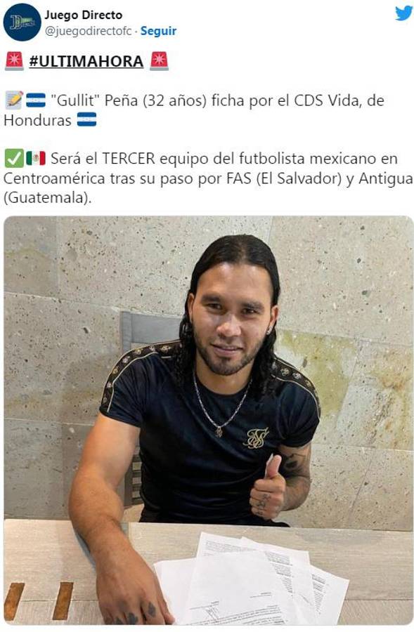 Todos hablan de lo mismo: La reacción de la prensa sobre el fichaje del “Gullit” Peña por el Vida de Honduras