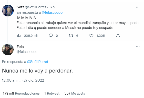 ¡Qué mala suerte! No pudo acompañar a su mamá a hacer un trámite y ella terminó en la casa de Messi: ‘‘Nunca me lo voy a perdonar’’