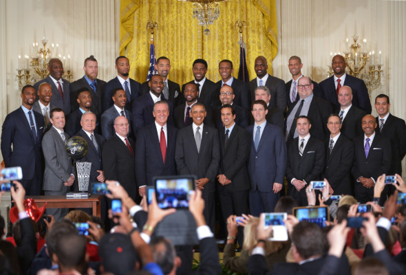 El bicampeón Miami Heat visitó la Casa Blanca