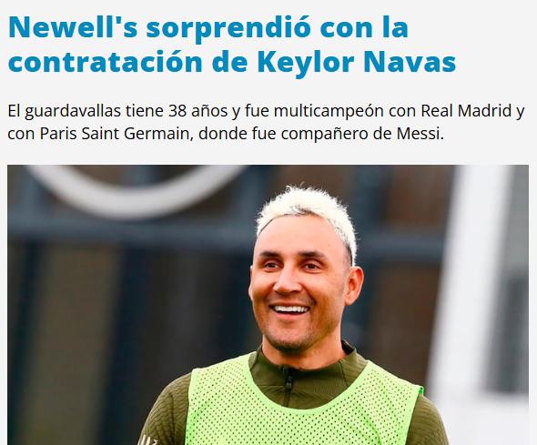 “Bombazo que sacude el mercado; leyenda”: prensa argentina reacciona con la llegada de Keylor Navas