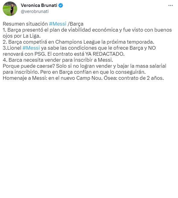 Anuncia la bomba: “Messi sabe las condiciones que ofrece Barcelona y no renovará con PSG; el contrato está redactado”