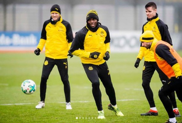 ¡DE LUJO! Usain Bolt se integra a los entrenamientos del Borussia Dortmud
