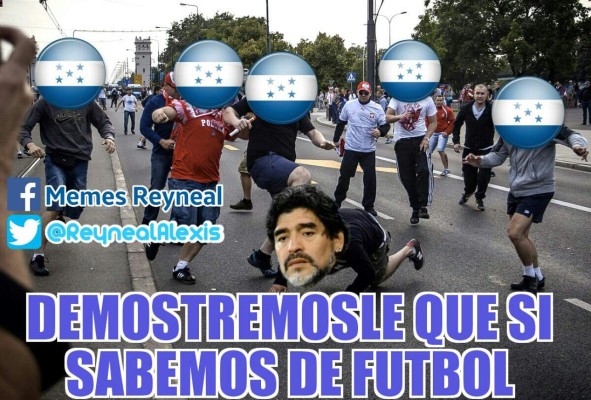 Los hondureños no se olvidaron de Maradona y le dedican el triunfo con ocurrentes memes