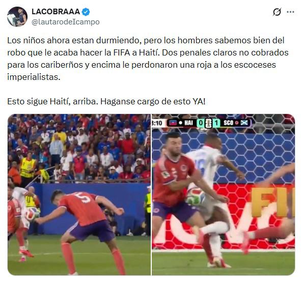 Escándalo en el Mundial: los penales y la roja que reclamó Haití ante Escocia