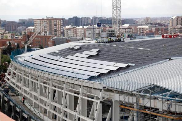 ¡Impresionante! Las nuevas imágenes de las obras del Santiago Bernabéu; el techo toma forma y cuándo estará listo el estadio