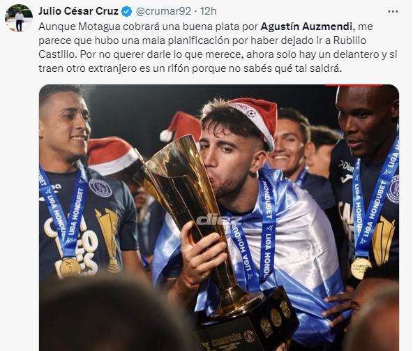 Lo que dicen los periodistas hondureños sobre la salida de Agustín Auzmendi y en Argentina ya hablan de él