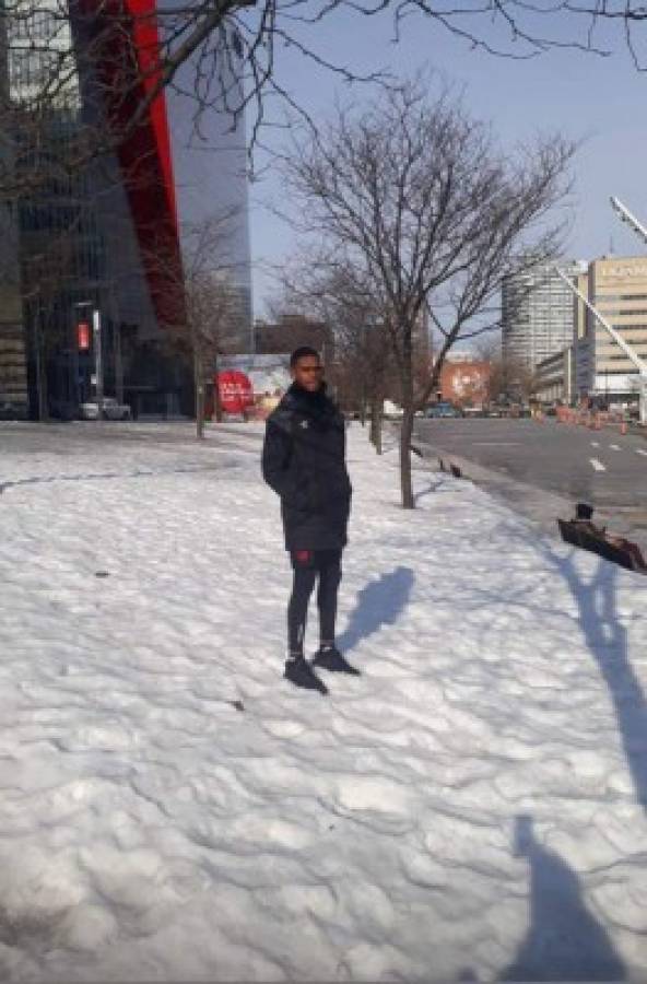 ¡Nieve y abrigos! Así se la pasa en Montreal el Olimpia previo al juego ante el Impact