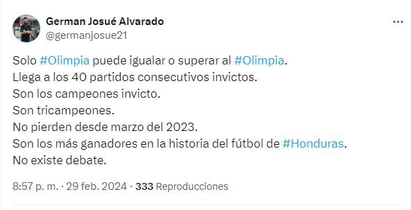 Lo que dice la prensa de Honduras del Olimpia y el impresionante récord que igualó: “De época e incomparable”