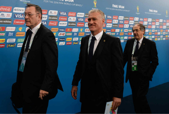 La alfombra roja del sorteo del Mundial Brasil 2014.