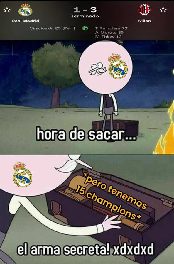Los memes trituran al Real Madrid tras perder ante Milan: ¡Vinicius y Mbappé, las víctimas!