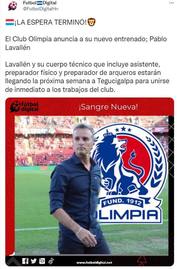 ¿Podrá conseguir el Penta? Así reaccionó la prensa de Honduras e internacional sobre la llegada de Pablo Lavallén a Olimpia