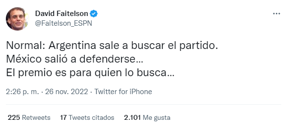 ¡Les dio con todo! Los fulminantes mensajes de David Faitelson por la derrota que sufrió México ante Argentina en el Mundial