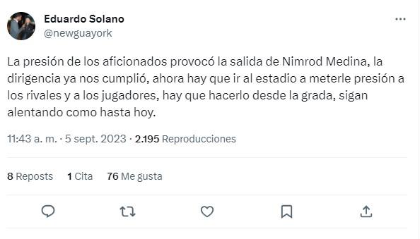 Lo que dicen los periodistas hondureños sobre el despido de Ninrod Medina en Motagua: “Nunca fue el DT que ocupaban”