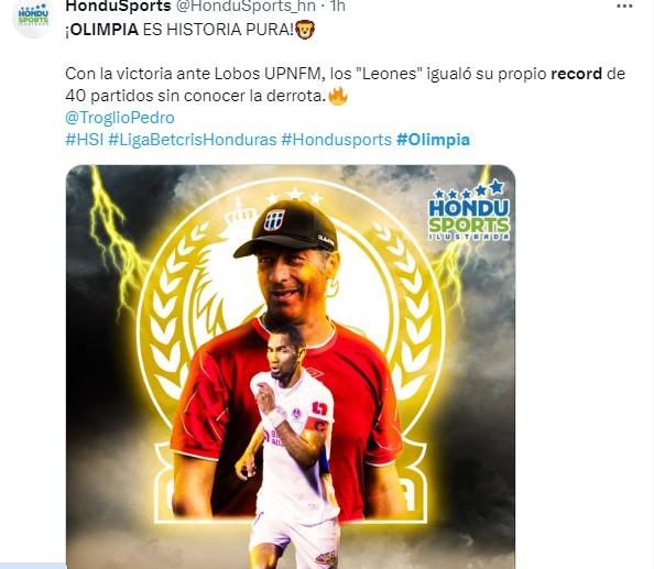 Lo que dice la prensa de Honduras del Olimpia y el impresionante récord que igualó: “De época e incomparable”