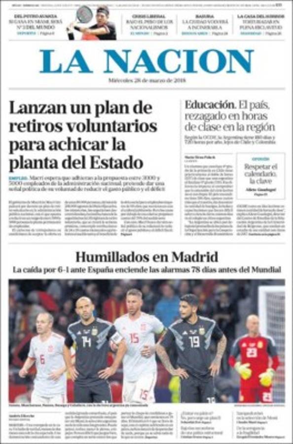 Sin piedad las portadas contra Argentina: 'Vergüenza mundial y Sampaliza'